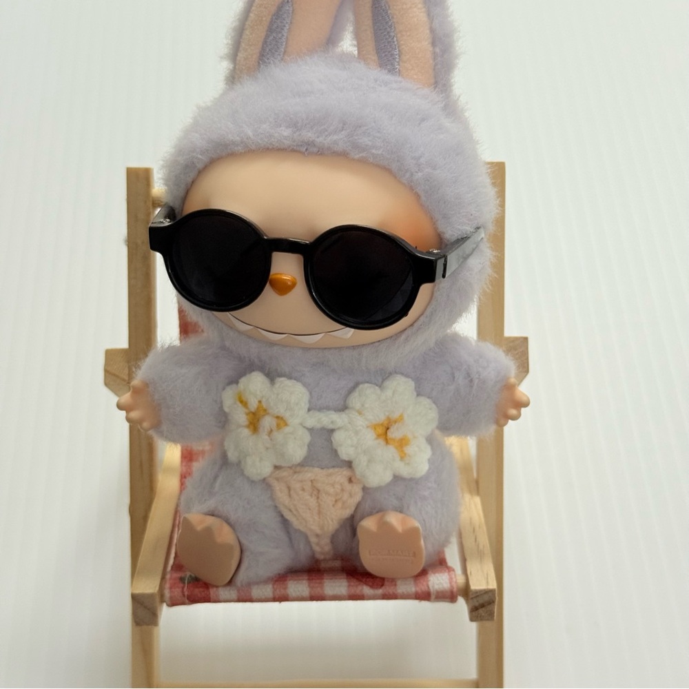 Labubu Beach Chair And Bikini Set For Pop Marts Labubu Doll. Doll Not Included